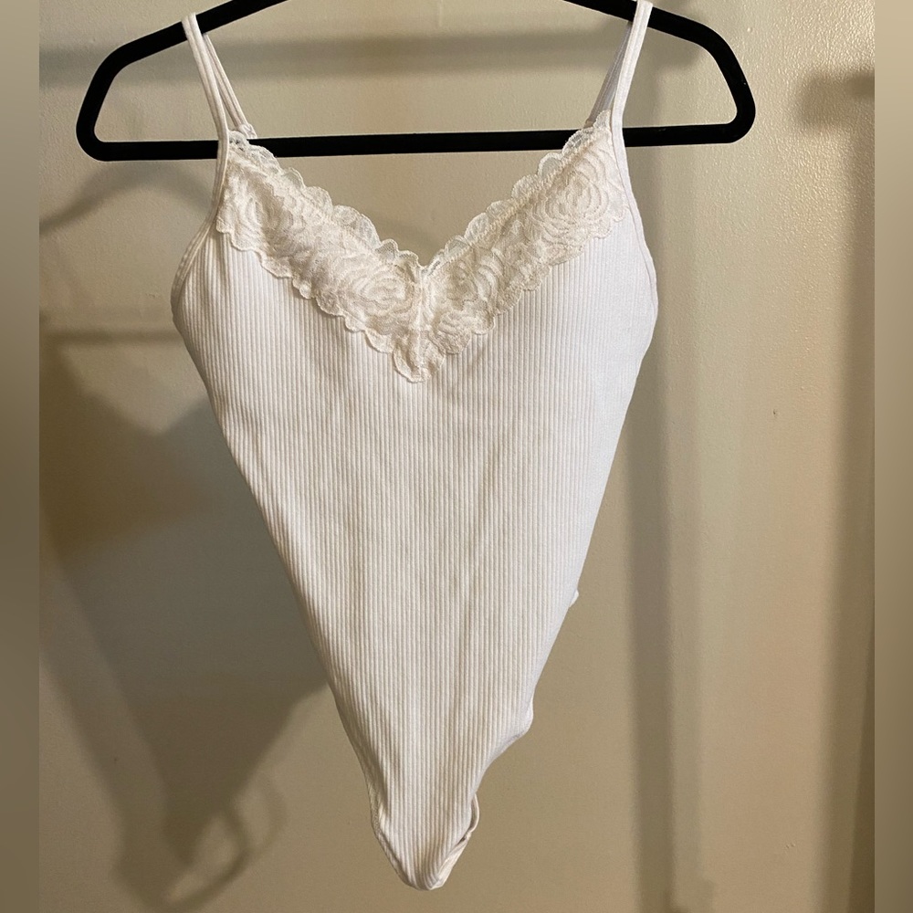 White Laced Victoria Secrete bodysuit